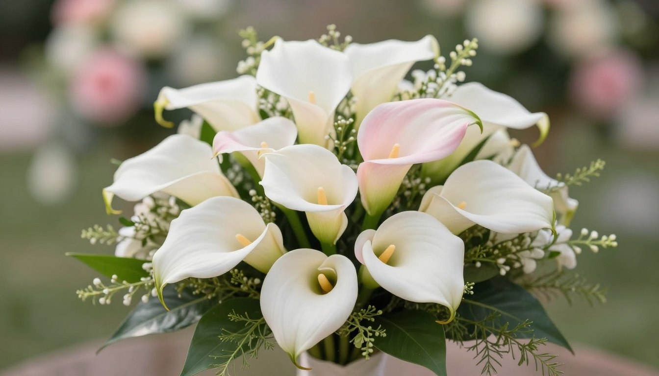 Bukiet ślubny z kalii przesądy