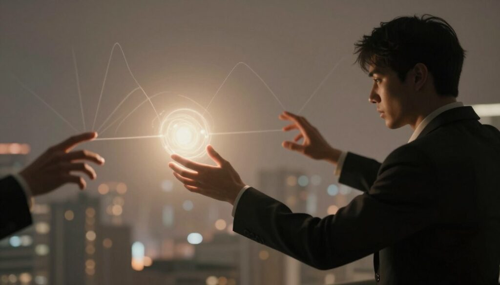 A dreamlike scene depicting a surreal, ethereal representation of theft. In the foreground, a shadowy figure delicately reaching for a glowing, floating object that symbolizes lost trust. The figure is dressed in professional business attire, conveying a sense of seriousness. In the middle ground, invisible hands gently push boundaries, represented by faint, translucent lines that taper off into the background. Soft, ambient lighting casts a warm glow, enhancing the mysterious atmosphere. The background features a blurred cityscape, lending depth while suggesting a world of lost opportunities. The overall mood should evoke a sense of contemplation and introspection about the positive aspects of dreams involving loss, emphasizing transformation and personal growth. A dreamlike scene depicting a surreal, ethereal representation of theft. In the foreground, a shadowy figure delicately reaching for a glowing, floating object that symbolizes lost trust. The figure is dressed in professional business attire, conveying a sense of seriousness. In the middle ground, invisible hands gently push boundaries, represented by faint, translucent lines that taper off into the background. Soft, ambient lighting casts a warm glow, enhancing the mysterious atmosphere. The background features a blurred cityscape, lending depth while suggesting a world of lost opportunities. The overall mood should evoke a sense of contemplation and introspection about the positive aspects of dreams involving loss, emphasizing transformation and personal growth.