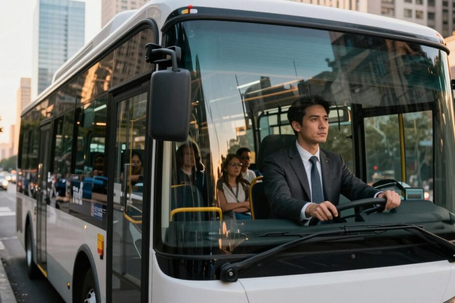 Sennik autobus z kierowcą